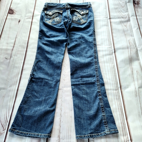 Wrangler "Rock 47" Bootcut Blue Western Coastal Cowgirl Jean | Women's Size 7x32 - Picture 5 of 10